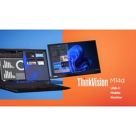 Màn hình di động ThinkVision M14d Mobile Monitor with Eyesafe (2.2K, 189 PPI, USB-C, Tilt/Lift) - Hàng chính hãng