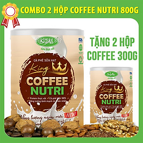 COMBO 2 HỘP cà phê sữa hạt COFFEE NUTRI SOYNA 800g tặng kèm 2 hộp Coffee 300g