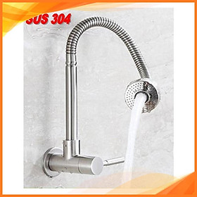 Mua Vòi rửa chén bát đơn lạnh cắm tường inox 304 xoay 360 độ (vòi bếp  vòi rửa bát )
