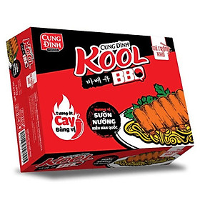 Thùng 30 Gói Mì Cung Đình Kool BBQ Hương Vị Sườn Nướng Hàn Quốc 99g