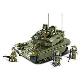 Bộ Lắp Ráp Xe Tăng Chiến Đấu Merkava SLUBAN 0305 - 344 Chi Tiết