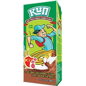 Kun thức uống dinh dưỡng vị Sôcôla lúa mạch thùng 48 hộp x 180ml