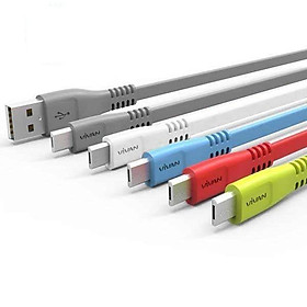 Mua Dây Sạc Nhựa Dẹt Micro VIVAN 2.1A  Dài 1M An Toàn  Tiện Lợi - Màu Ngẫn Nhiên - Hàng Chính Hãng