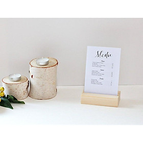 Mua Đế Đựng Danh Thiếp / Đế Gỗ Menu  Lịch Bàn  Tranh Ảnh – Gỗ thông tự nhiên