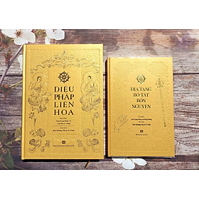 Kinh Diệu Pháp Liên Hoa + Kinh Địa Tạng (bản cao cấp) (bìa vàng, cứng)