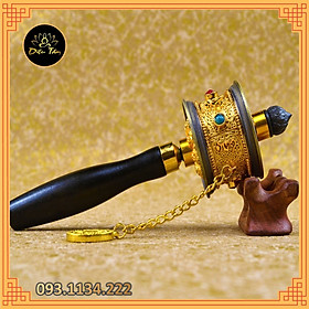 Kinh luân cầm tay Om Mani Padme Hum -bánh xe kinh luân cầu nguyện