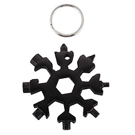18 In 1 Stainless Steel Snowflake Multi Tool Keychain Hand Tool