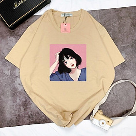 Áo Thun Tay Ngắn Unisex Cô Gái - Hình chụp thật