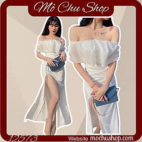 ĐẦM MAXI TRỄ VAI BÈO TƠ XẺ TÀ 12575