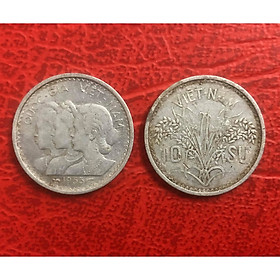 Mua Đồng xu Đông Dương 10 su hình 3 cô gái 1953