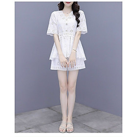 SÉT BỘ SHORT XÔ REN ÁO PEPLUM