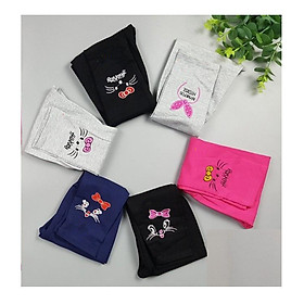 Combo 2 Quần legging nỉ da cá coton dài in hình bờm thỏ, mèo cho bé gái từ 6-10 tuổi ( Hàng Việt Nam ) – MS Q449 ( giao màu ngẫu nhiên )