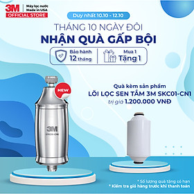 Thiết bị lọc sen tắm 3M SFKC01-CN1 - Bảo hành 12 tháng - Hàng chính hãng