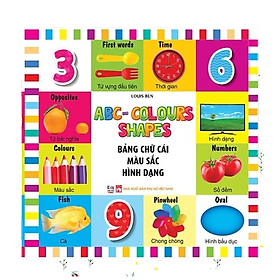 Sách - 100 Từ Đầu Tiên - Bảng Chữ Cái, Màu Sắc, Hình Dạng- Song Ngữ (VT)