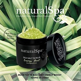 Muối tẩy tế bào chết giàu khoáng chất chống oxy hóa, khôi phục làn da tươi sáng tự nhiên - naturalSpa Energy Boost Sea Salt Scrub 500gr
