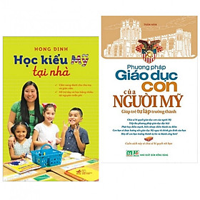 Combo 2 cuốn : Học kiểu Mỹ tại nhà + Phương pháp giáo dục con của người MỸ ( tặng kèm bookmark AHA )