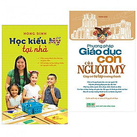 Combo 2 cuốn : Học kiểu Mỹ tại nhà + Phương pháp giáo dục con của người MỸ ( tặng kèm bookmark  AHA )