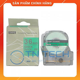 Mua NHÃN IN TEPRA-EPSON LC-7GBP (SC36GW) – CHỮ ĐEN NỀN LÁ 36MM X 8M  Hàng nhập khẩu 
