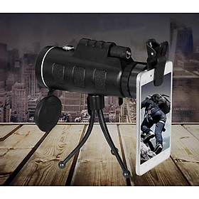 Mua Ống nhòm một mắt cao cấp đa năng kẹp điện thoại chụp ảnh từ xa có khả năng chống nước 40x60 ( Hình ảnh rõ nét - Tặng kèm miếng thép để ví 11 chức năng trong 1 )