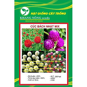 Hạt giống hoa cúc bách nhật nhiều màu KNS3588 - Gói 100 hạt