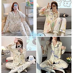 Bộ Đồ Bầu Và Sau Sinh Dài Tay Có Khe Mở Cho con bú AZ28
