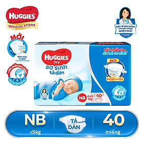 Tã Dán Sơ Sinh Huggies NB40 - Dưới 5kg (40 Miếng)