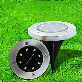 Mua Đèn Cắm Cỏ Sân Vườn Năng Lượng Mặt Trời Tròn 8 Bóng Led Trang Trí