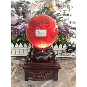 Mua Bi đèn xoay phong thủy đá núi lửa Obsidian đỏ nặng 2 7 kg