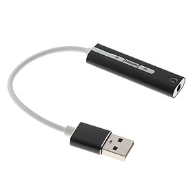 USB to 3.5mm Mic Headphone Stereo Headset Audio Adapter Sound Card