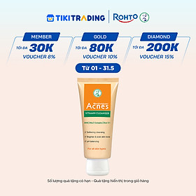 Sữa rửa mặt vitamin làm sáng da, mờ sẹo thâm dạng kem Acnes Vitamin Cleanser 100g