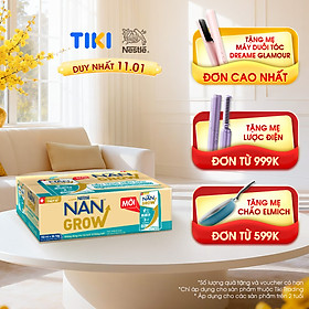 Thùng sữa bột pha sẵn Thực phẩm bổ sung Nestlé NANGROW 9(4x110ml) sữa mát công thức từ Thụy Sĩ với 100% Canxi giúp bé cao lớn vượt trội dành cho bé từ 1 tuổi