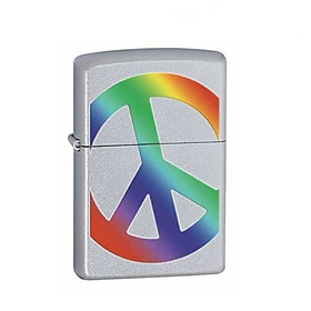 Bật Lửa Zippo Lighter Peace Satin Chrome Chính Hãng Usa
