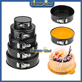 Khuôn Khóa Chống Dính Làm Bánh Gato/Bánh Bơ Tỏi/Mousse Cake 20-22-24cm Tự Chọn