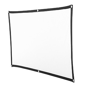 Soft Projector Screen High Contrast Collapsible Hanging Hole Grommets