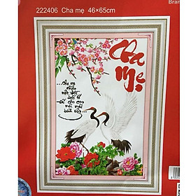 Mua DLH-222406-FreeShip từ 250K-Tranh thêu Cha mẹ-46X65