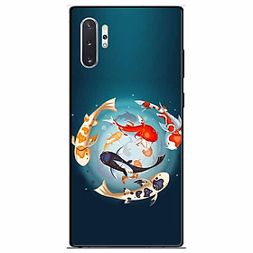 Ốp lưng in cho Samsung Note 10 Plus Mẫu Koi Vây Quanh