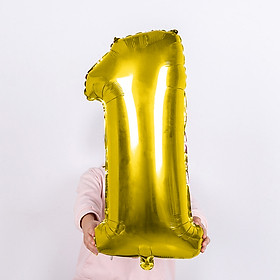 Bong bóng kiếng số trang trí tiệc sinh nhật (chọn số 0 - 9) nhiều màu lựa chọn 35cm