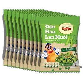 Combo Đậu Phộng Tân Tân - Đậu Phộng Hòa Lan Muối gói 50g - 10 gói