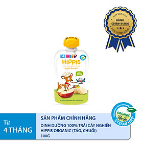 Dinh dưỡng 100 Trái cây nghiền Organic HiPPiS Táo, Chuối