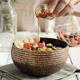 Mua Bát gáo dừa ECOHUB khắc hoa văn  3 mẫu. (Coconut Bowls Family Set) | EH012