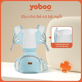 Đai Địu Em Bé yoboo - Chống Gù, Có Bệ Ngồi, Lưới Tổ Ong Thoáng Khí