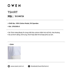 (CHÍNH HÃNG) OWEN - Áo thun cộc tay nam Owen 90728 - Áo phông ngắn tay Owen