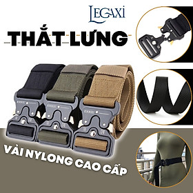 Thắt Lưng Dây Nịt Khóa Nhôm Canvas Quân Đội Tháo Nhanh Vải Nylong Dù Thời Trang Nam Nữ Unisex Legaxi