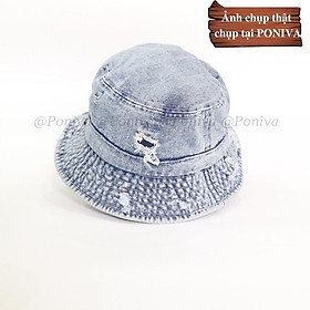 Mũ bucket ️ Nón tai bèo vành cụp chất jean cao cấp form unisex BKJ01 Ulzzang Thời trang PONIVA siêu hot
