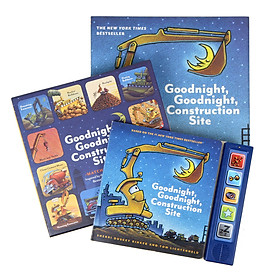 [Download Sách] Sách thiếu nhi tiếng Anh: Goodnight, Goodnight, Construction Site And Steam Train, Dream Train Board Books Boxed Set