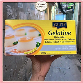 Mua Hộp 1000g Lá Gelatine Gelita Đức Nhãn Vàng