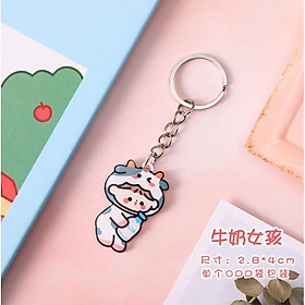 Móc Khóa Đôi Hình Bò Sữa Dễ Thương đáng yêu H129