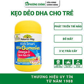 Kẹo Dẻo DHA Cho Bé Nature's Way Kids Smart Vita Gummies Omega-3 DHA Fish Oil 60 Viên/Hộp