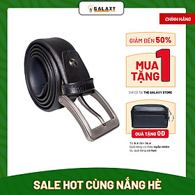 Thắt Lưng Nam Da Bò Cao Cấp Hai Lớp Da Galaxy Store GDNN03 (3.6 x 119 cm) - Đen