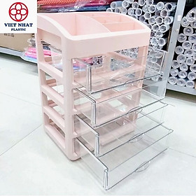 Tủ đựng mỹ phẩm 4 tầng, kệ để trang sức nhiều tầng Hokori nhựa Việt Nhật cao cấp